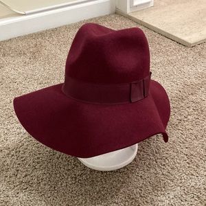 Old Navy Burgundy Wide Brim Floppy Fedora Hat L-XL